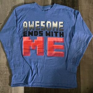 Boys Blue Long Sleeve Graphic Tee